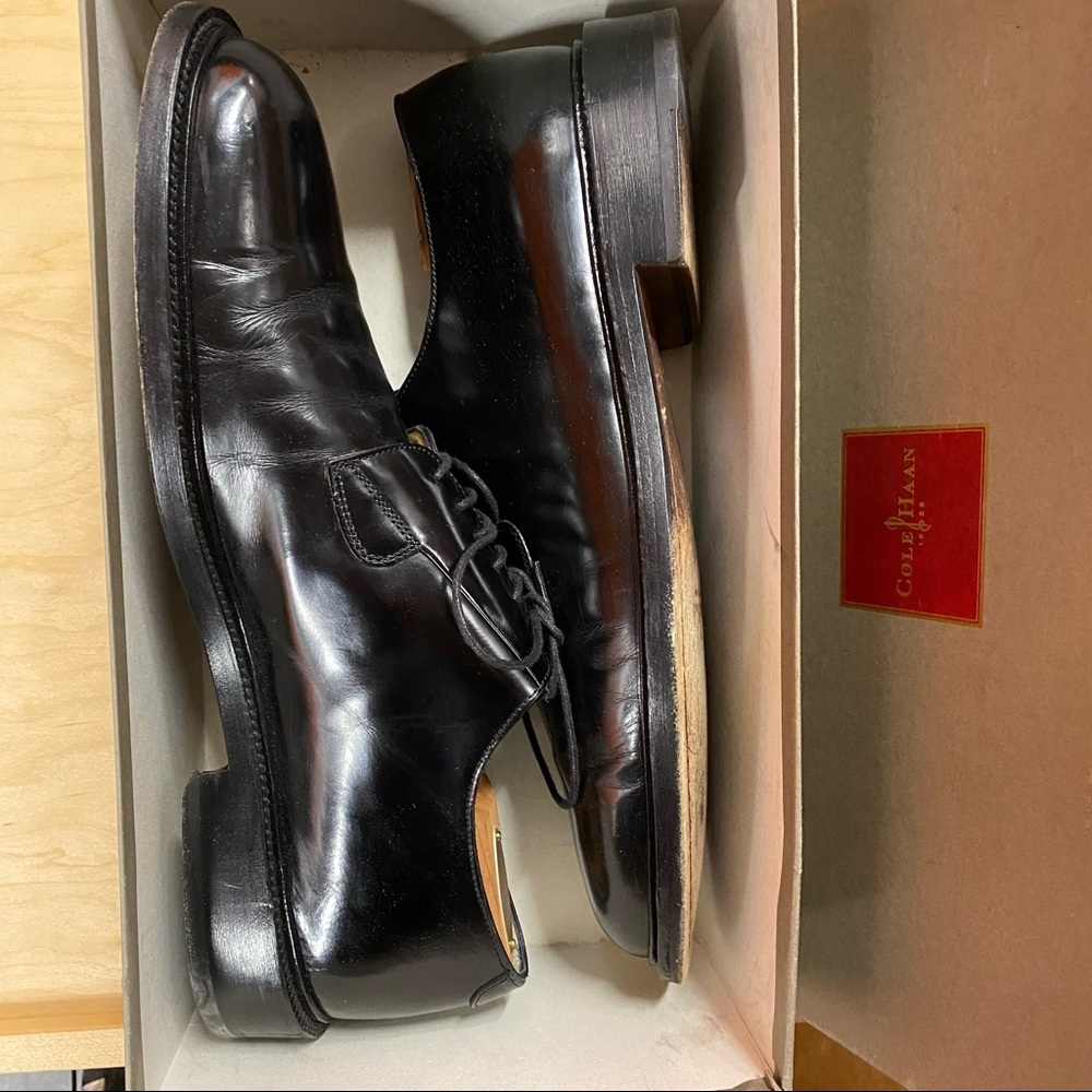 Men’s Oxford Dress Shoes Black Lace Up - Picture 8 of 8